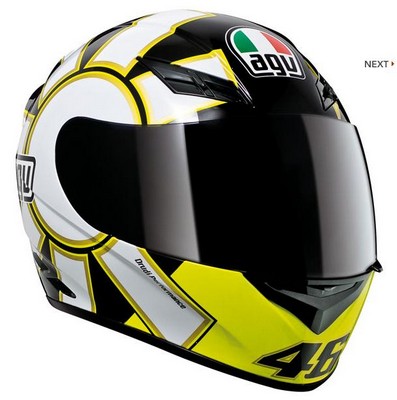 CASCO AGV K-3 GOTHIC 46 ROSSI