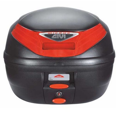 Baúl maleta Givi E260 Micro II tapa pintada en plata o negro. ML