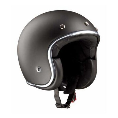 Clásico casco Bandit homologado, negro con termina