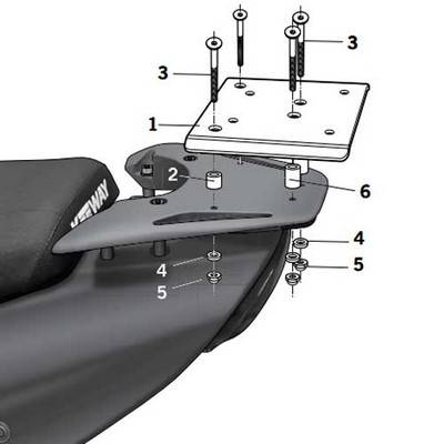 Soportes Shad para maleta trasera en Keeway F-Act 50 2012- Soportes Shad para maleta trasera en Keeway F-Act 50 2012-
