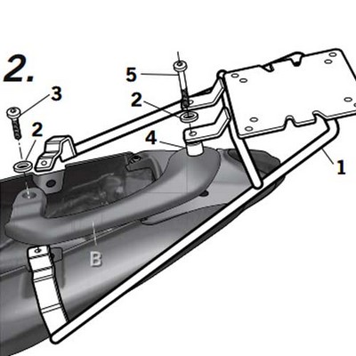 Shad KIT TOP KEEWAY RKV 125 11-12 Para instalar una maleta trasera Shad KIT TOP KEEWAY RKV 125 11-12 Para instalar una maleta trasera