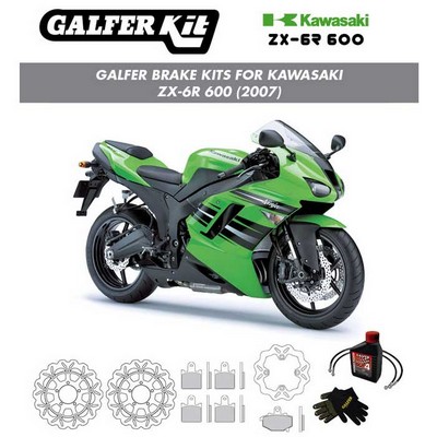 KIT DE FRENO GALFER WAVE PARA KAWASAKI ZX-6R 600 2