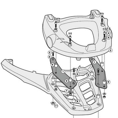 Givi portaequipajes específico maletas Monokey par