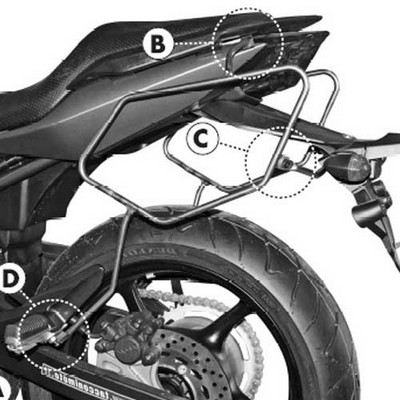 Soporte de alforjas Givi específico para Yamaha XJ