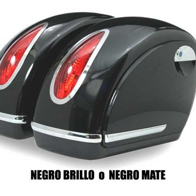 Alforjas rigidas custom negro brillo o negro mate, juego. Modelo Drop Alforjas rigidas custom negro brillo o negro mate, juego. Modelo Drop