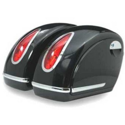 Alforjas rigidas custom negro brillo, juego. Modelo Drop Alforjas rigidas custom negro brillo, juego. Modelo Drop