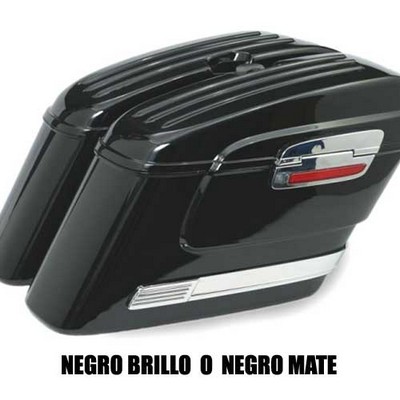 Alforjas rigidas motos custom con apertura superior, modelo 2 Alforjas rigidas motos custom con apertura superior, modelo 2