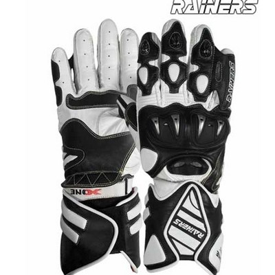 Guantes racing competición Rainers de piel con pro