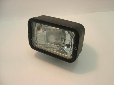 FARO RECTANGULAR NEGRO H-4 HOMOLOGADO