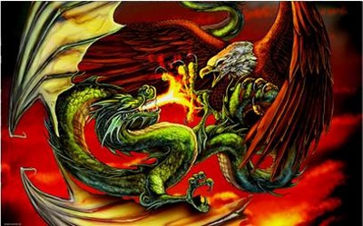 BANDERA DRAGON Y AGUILA  3x5