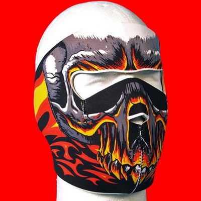 MASCARA NEOPRENO SKULL ROJO