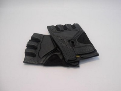 GUANTES DEDOS CORTADOS REFORZADO NEGROS. PAR