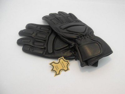 GUANTES PIEL NEGROS REFORZADOS