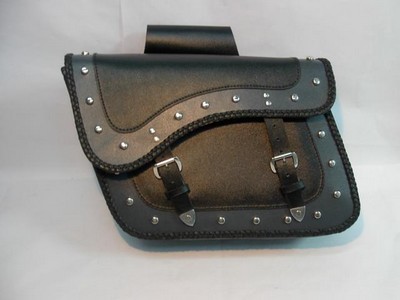 ALFORJAS PIEL "MAGIC" INCLINADA, TACHUEL 42x15x31