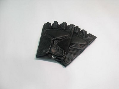 GUANTES DEDOS CORTADOS REFORZADOS NEGROS