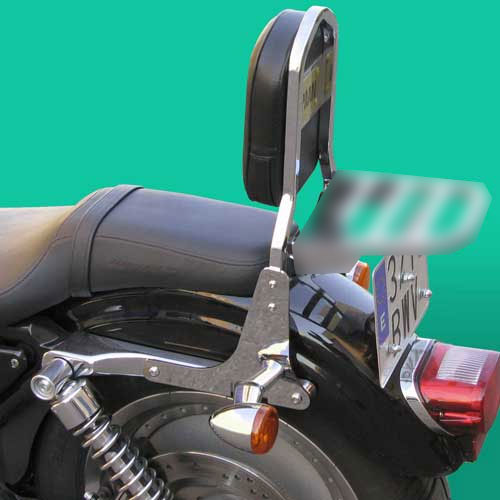 SPAAN Respaldo moto sin portaequipaje HARLEY DAVIDSON SPORTSTER XLM-XLN-XL hasta 2005 Respaldo Alto Cromado