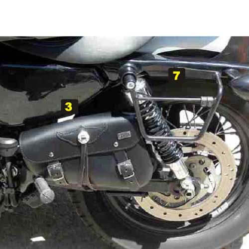 SPAAN Soporte para alforjas Klick Fix Harley Davidson Sportster XLM-XLN-XL  | Nilmoto