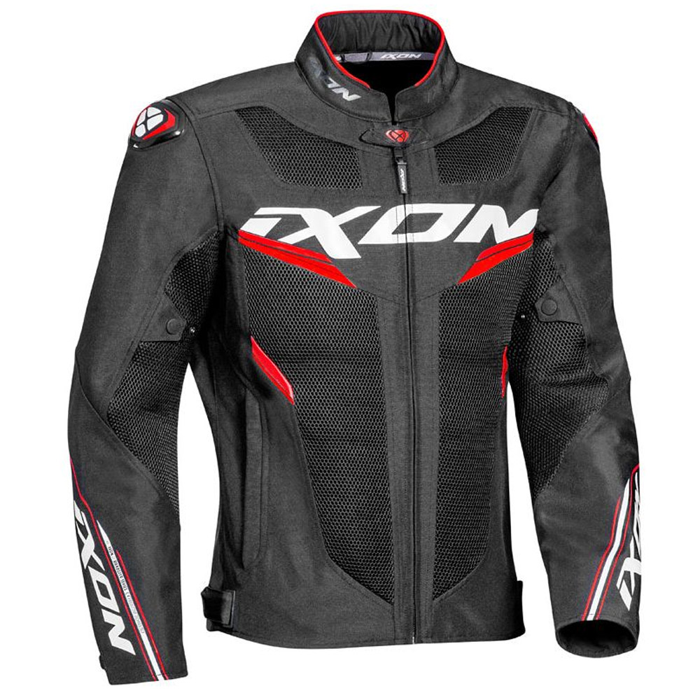 Chaqueta moto Draco Ixon negro-blanco-rojo | Nilmoto