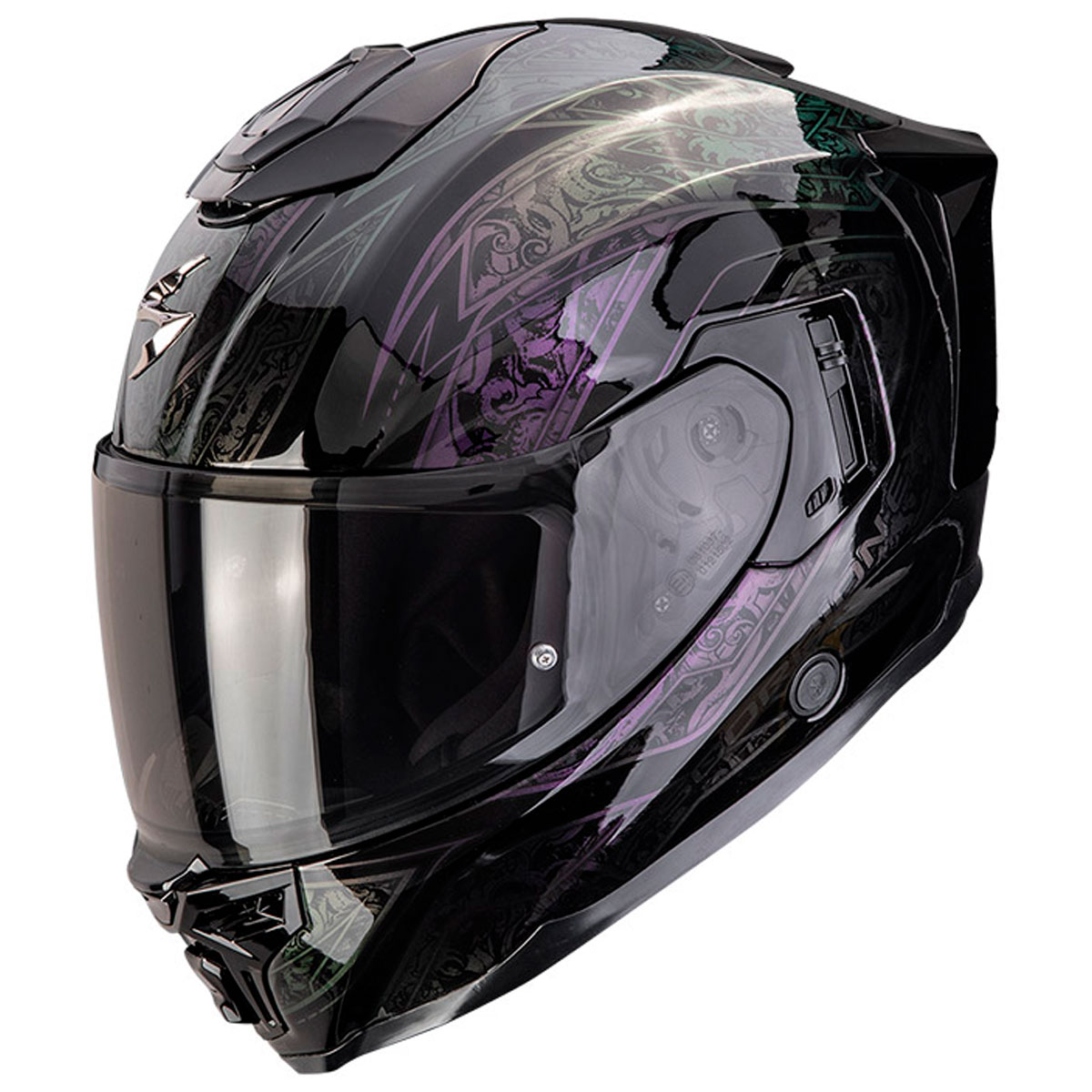 Casco moto Scorpion EXO-1500 AIR FANTASY Negro Camaleon