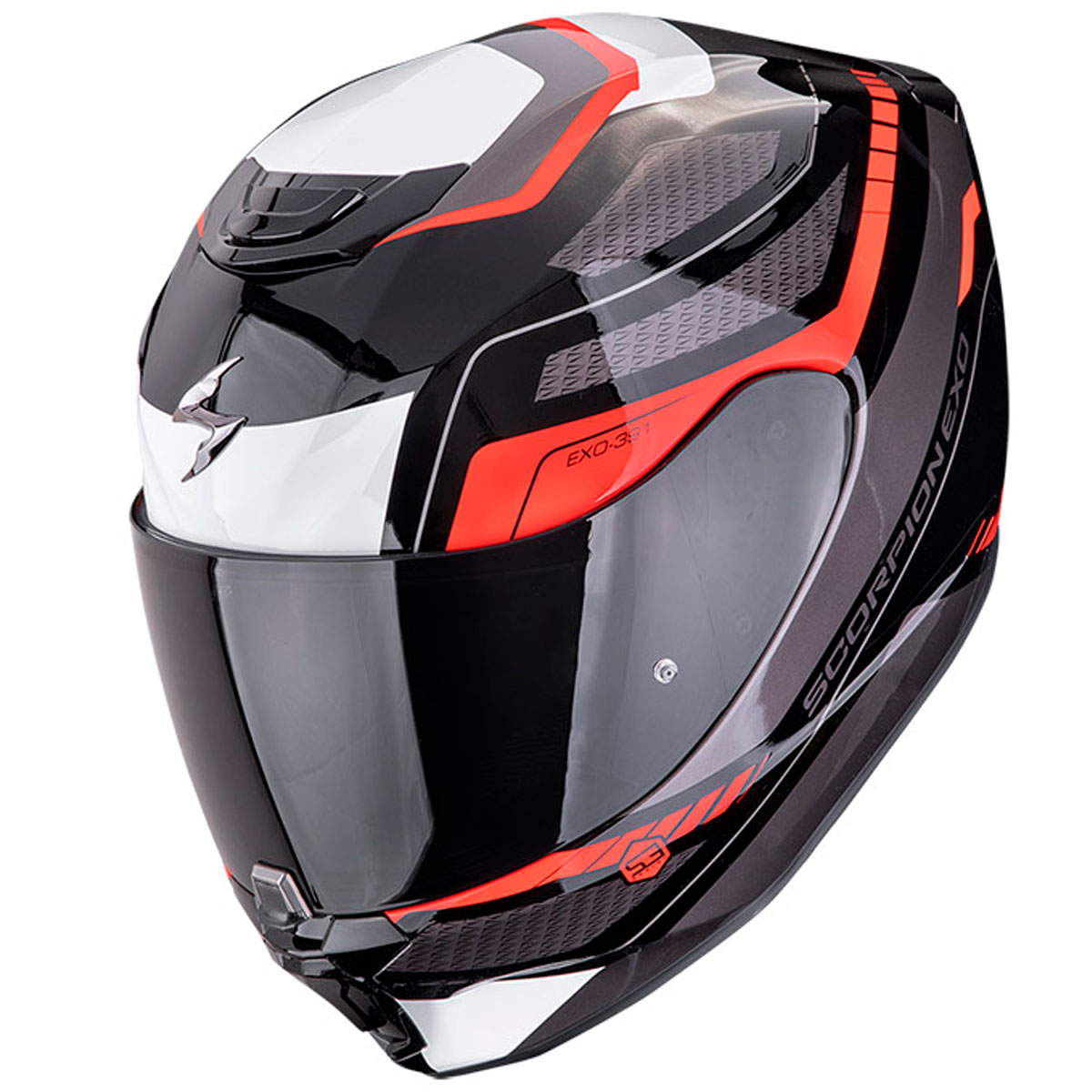 Casco moto Scorpion EXO-391 LEO Negro Rojo