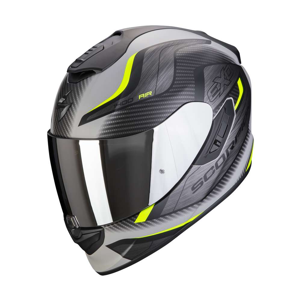Riego Granjero Alta exposición Casco moto Scorpion Exo-1400 Attune amarillo | Nilmoto