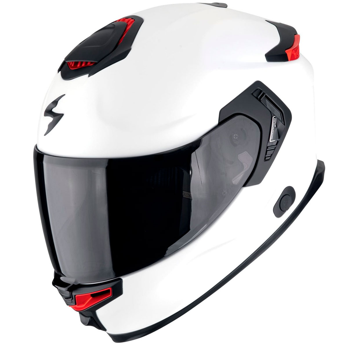 Casco moto Scorpion Exo-GT SP Air Solid Blanco Perla Mate Rojo