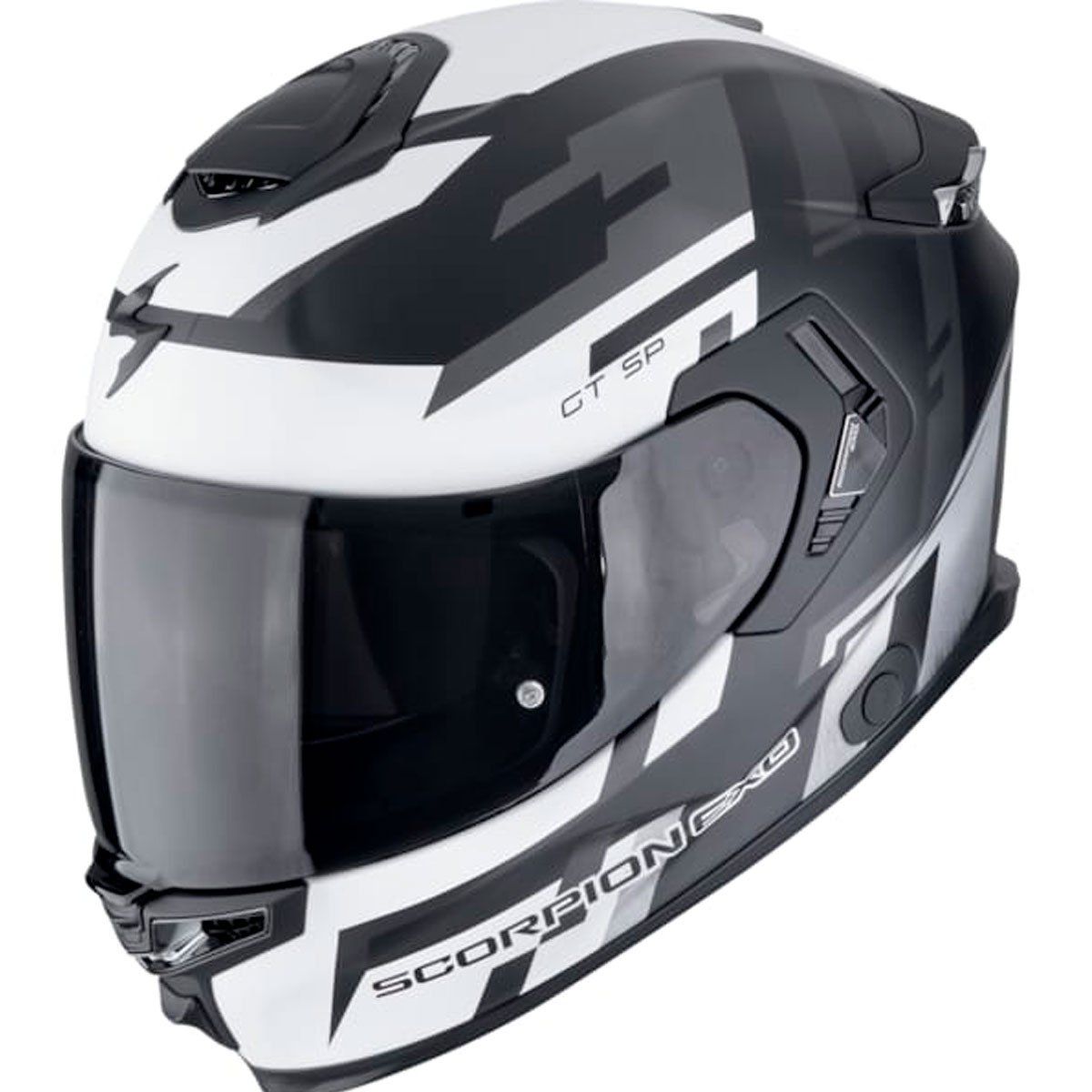 Casco moto Scorpion Exo-GT SP Air Tornado Negro Mate-Plata
