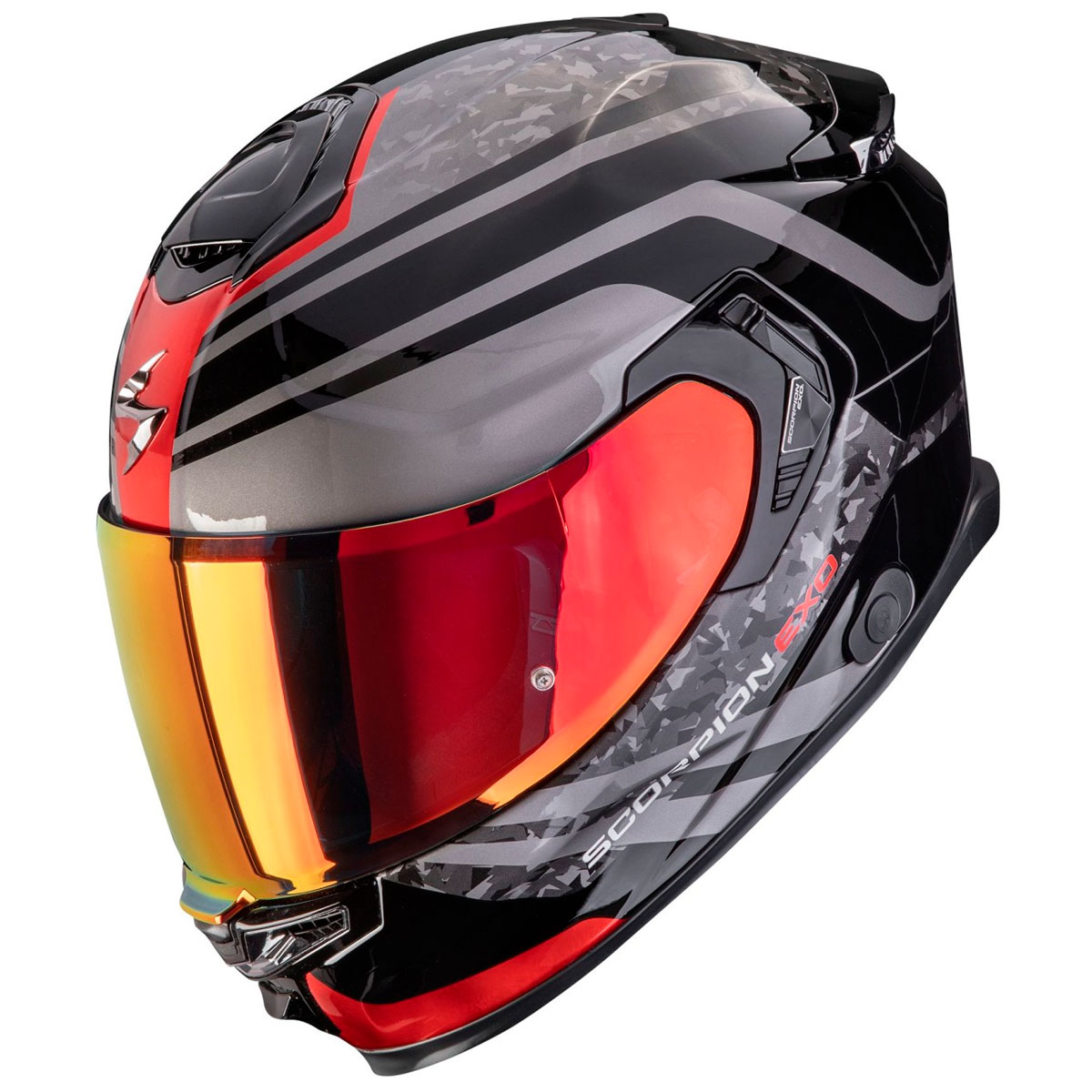 Casco moto Scorpion Exo-GT SP Air ARTEN Negro Rojo