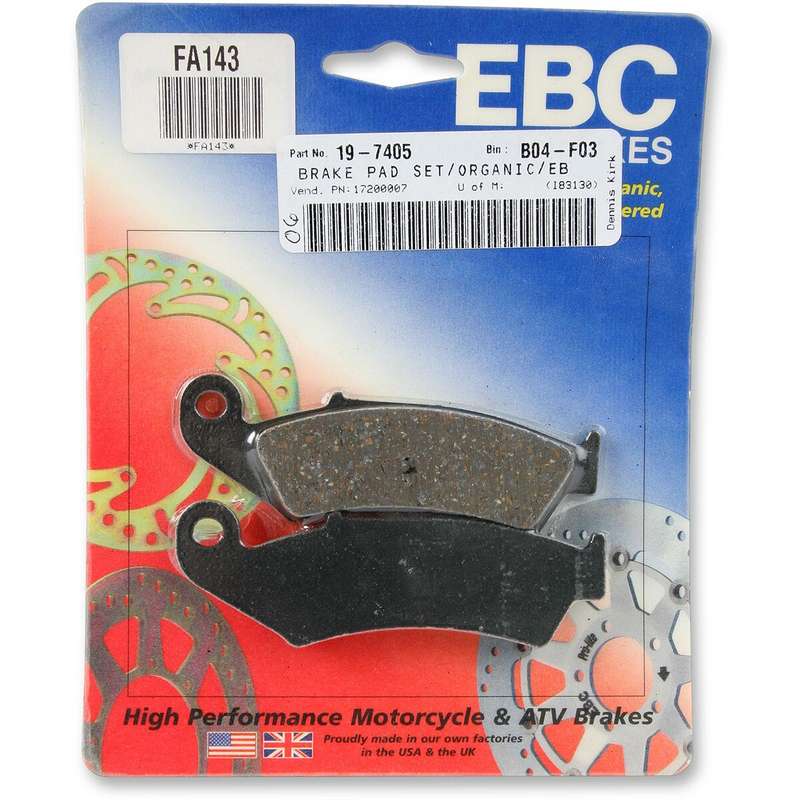 pastilla de freno ebc organica fa143