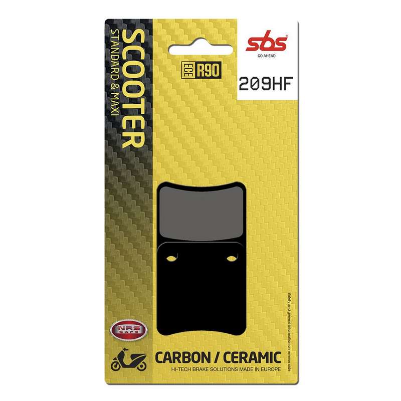 pastillas de freno sbs ceramicas scooter 209hf