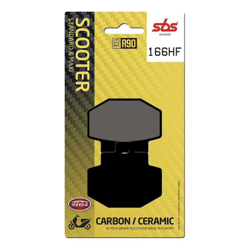 pastillas de freno sbs ceramicas scooter 166hf
