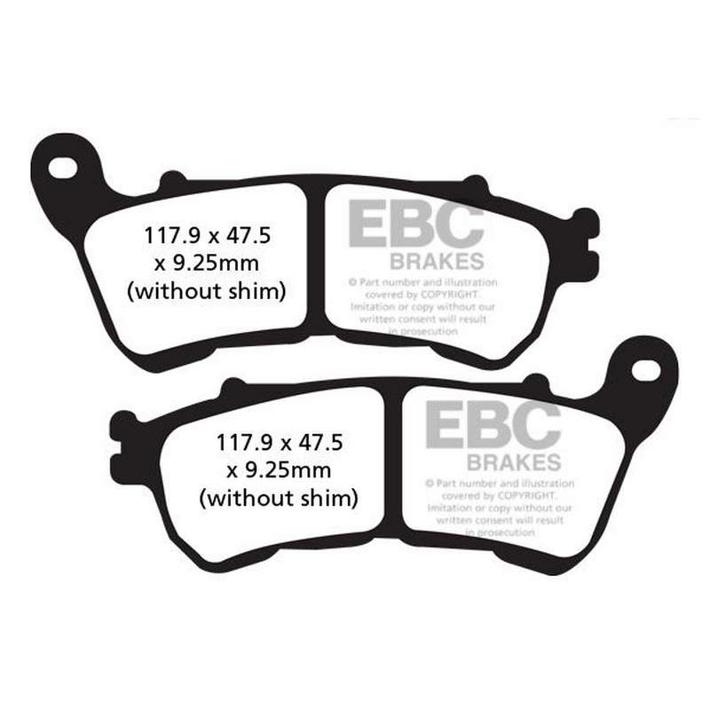 pastillas de freno ebc semi sinterizadas -v fa640v