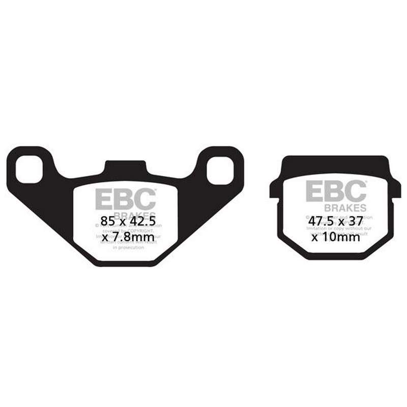 pastilla de freno ebc sinterizada scooter hh sfa083-2hh