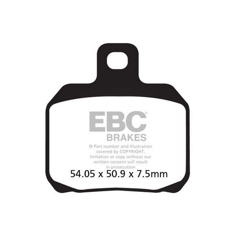 pastilla de freno ebc sinterizada scooter hh sfa266hh