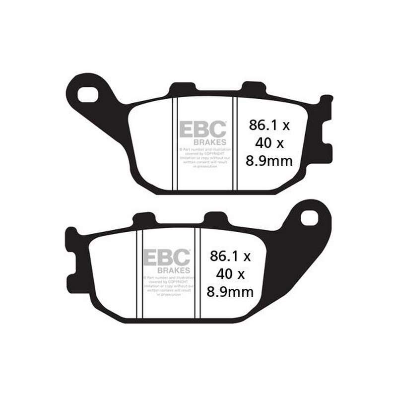 pastilla de freno ebc sinterizada scooter hh sfa358hh