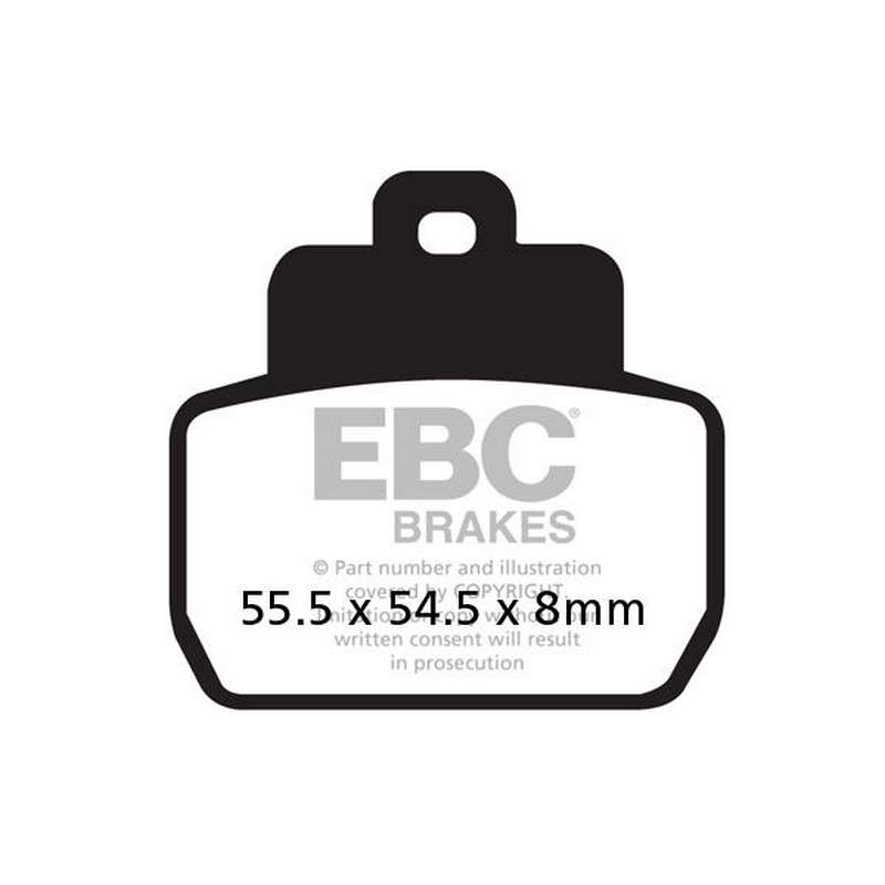 pastilla de freno ebc sinterizada scooter hh sfa425hh
