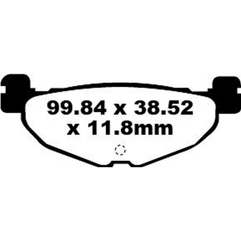 pastilla de freno ebc organica scooter sfa408