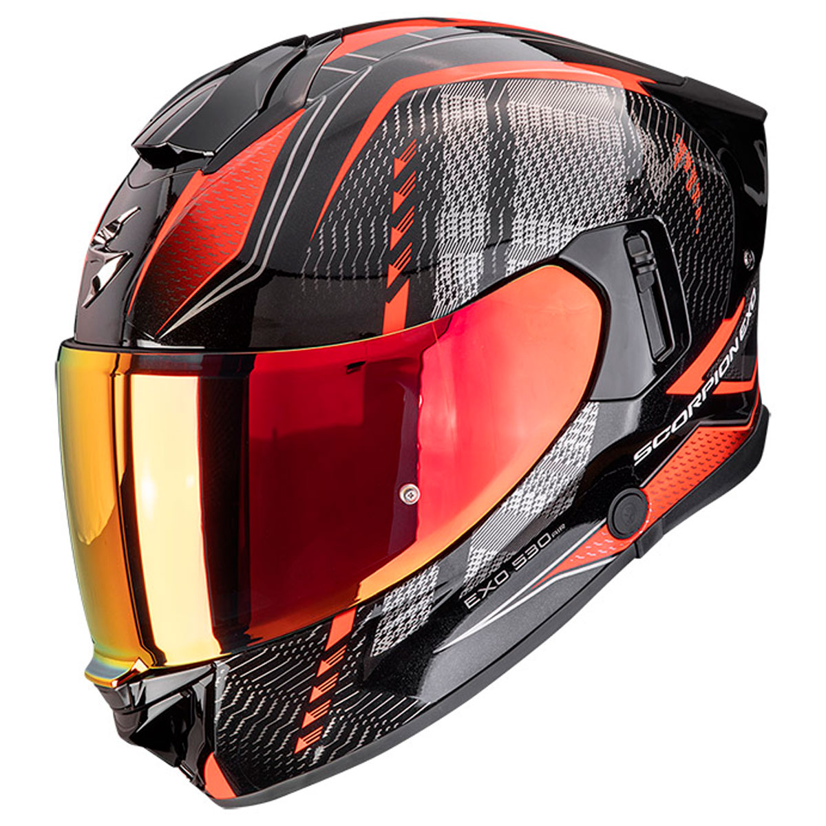 Casco moto Scorpion EXO-530 AIR THERAS Negro Rojo