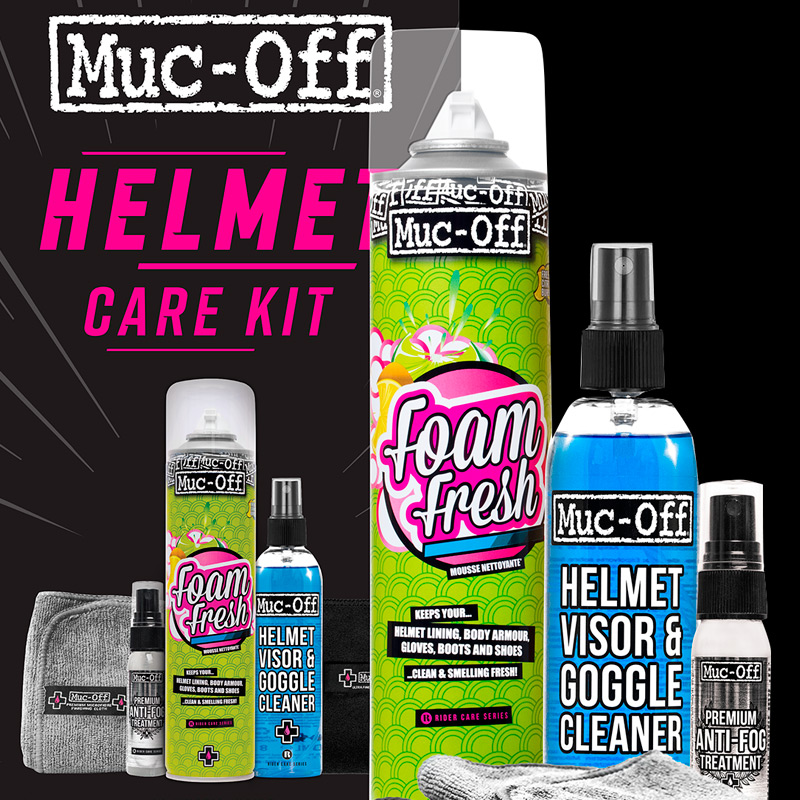 Kit para la limpieza y cuidado del casco