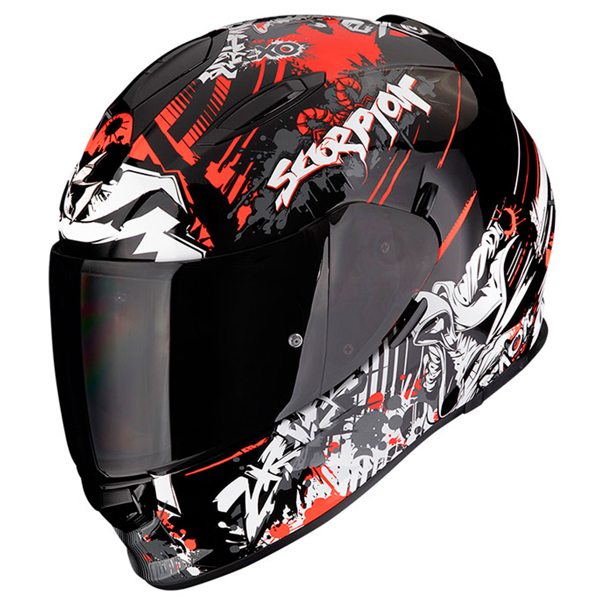 Casco moto Scorpion EXO-491 SPECTOR Negro Rojo