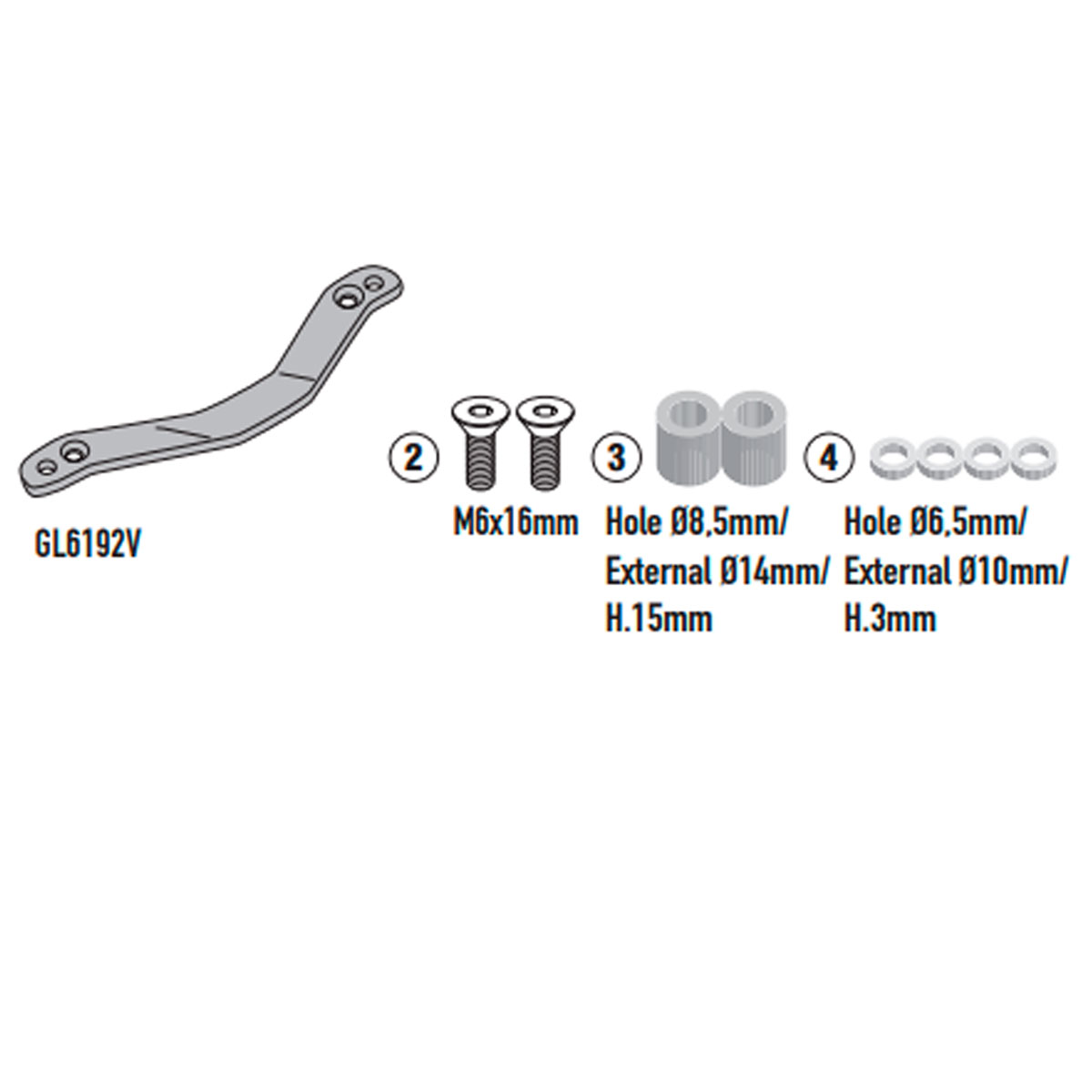 Kit adicional para soporte trasero BMW C400X/GT 25+ SRA5143
