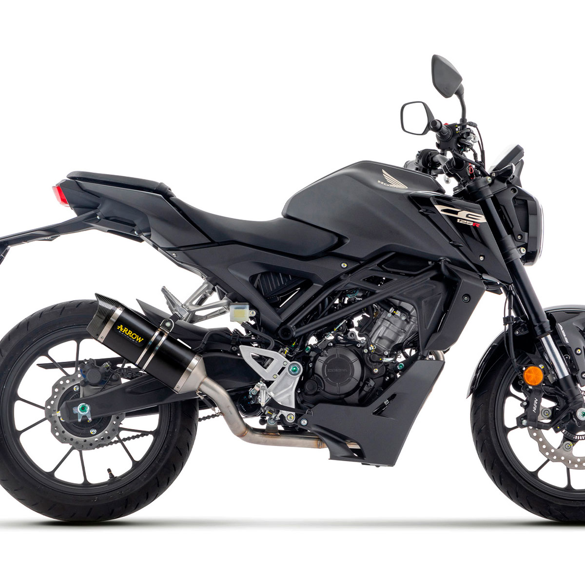 Escape completo Thunder Negro Honda CB125R 24+