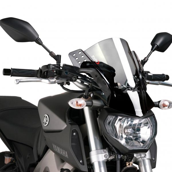 Pare-brise Moto Puig Modèle Rafale - Universel Noir - Compatible Nombreuses Motos (liste Détaillée)