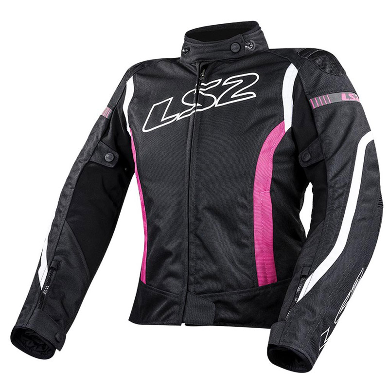 Positivo gusano golpear Chaqueta moto mujer LS2 Gate negro-rosa | Nilmoto