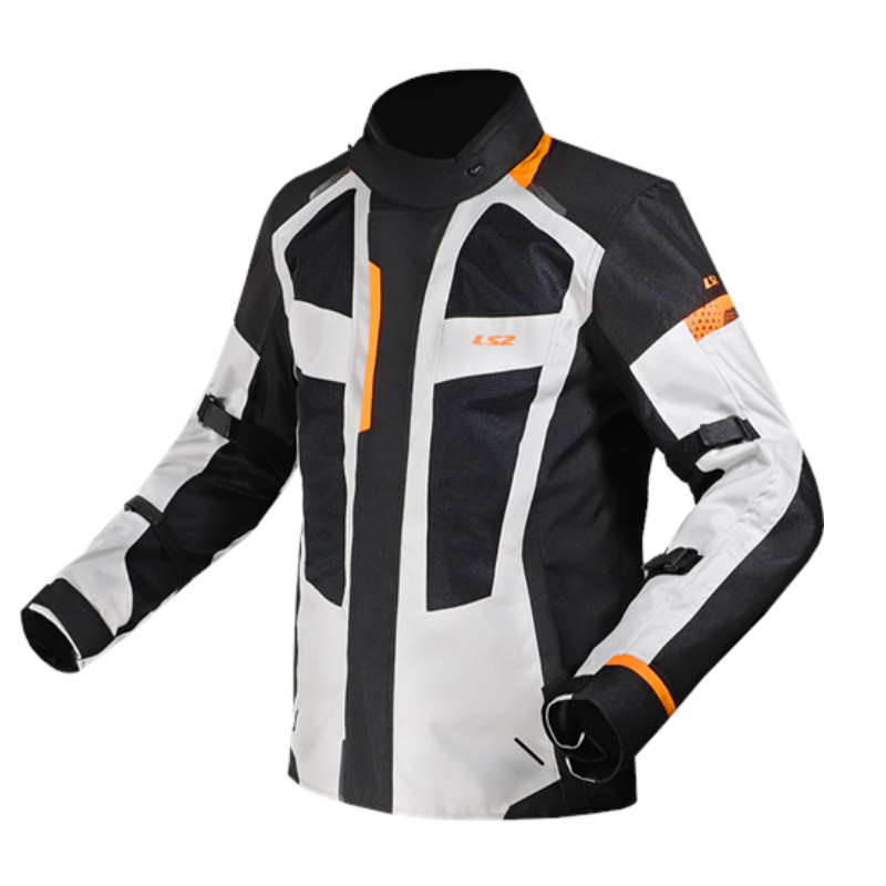 Chaqueta moto hombre LS2 Scout Negra-Naranja