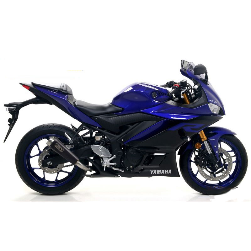 Escape acero negro Yamaha YZFR3 19-20
