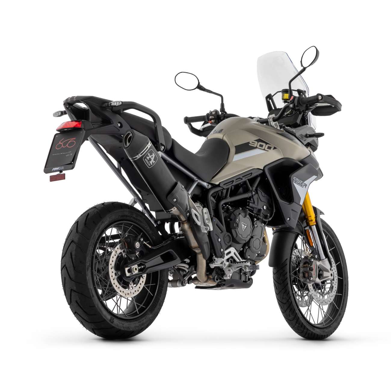 Escape veloce negro Triumph Tiger 900 20-