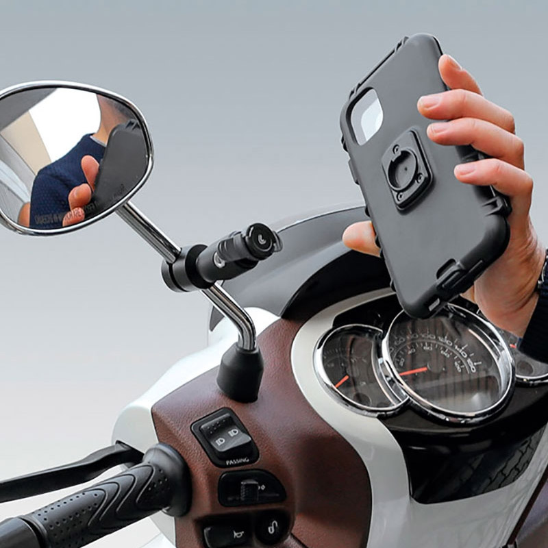 Soporte Movil Moto Impermeable 360° Rotación Soporte Móvil Moto Anti  Vibración S