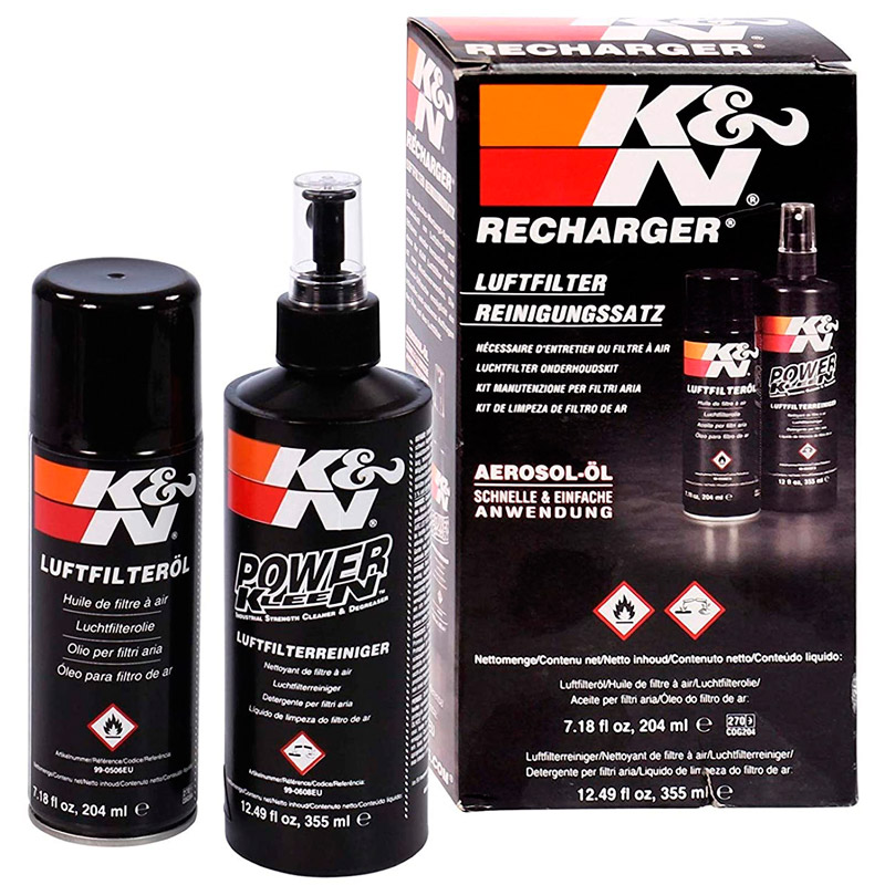 Kit de limpieza para filtros de aire K&N incluye aerosol de