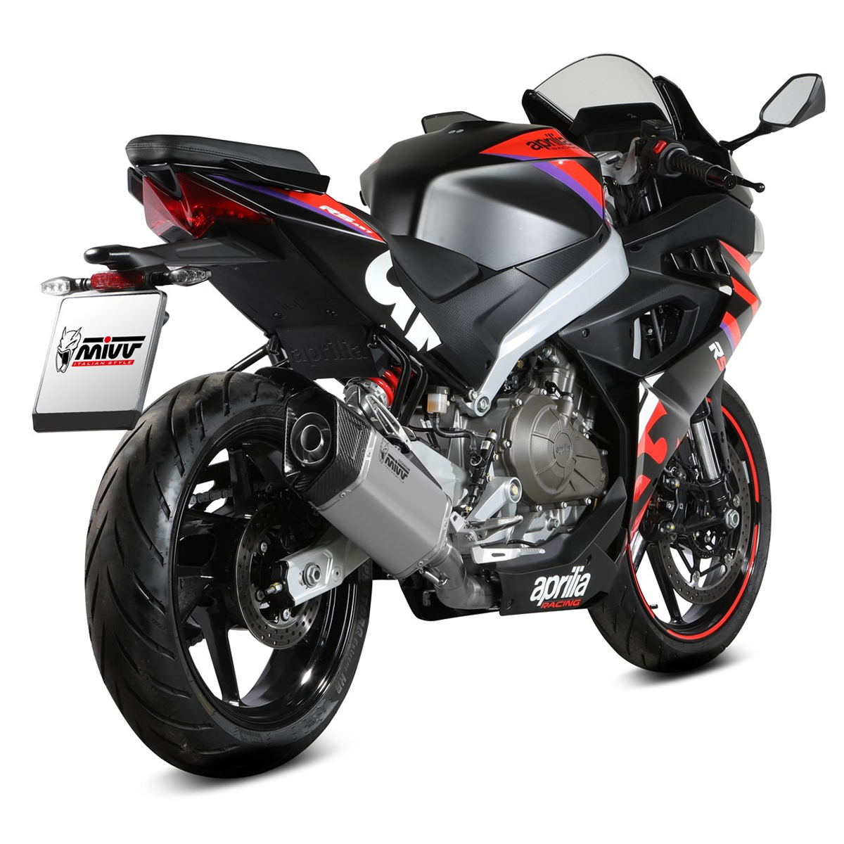 Escape completo Mivv SR-1 titanio APRILIA RS 457 24+